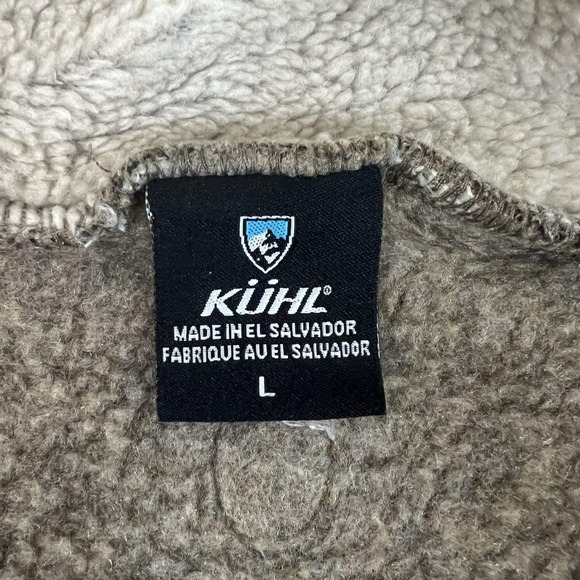 Kuhl Sweater Mens Large Brown Alfpaca Fleece 1/4 Zip Outdoor Hiking Pullover - Picture 5 of 12